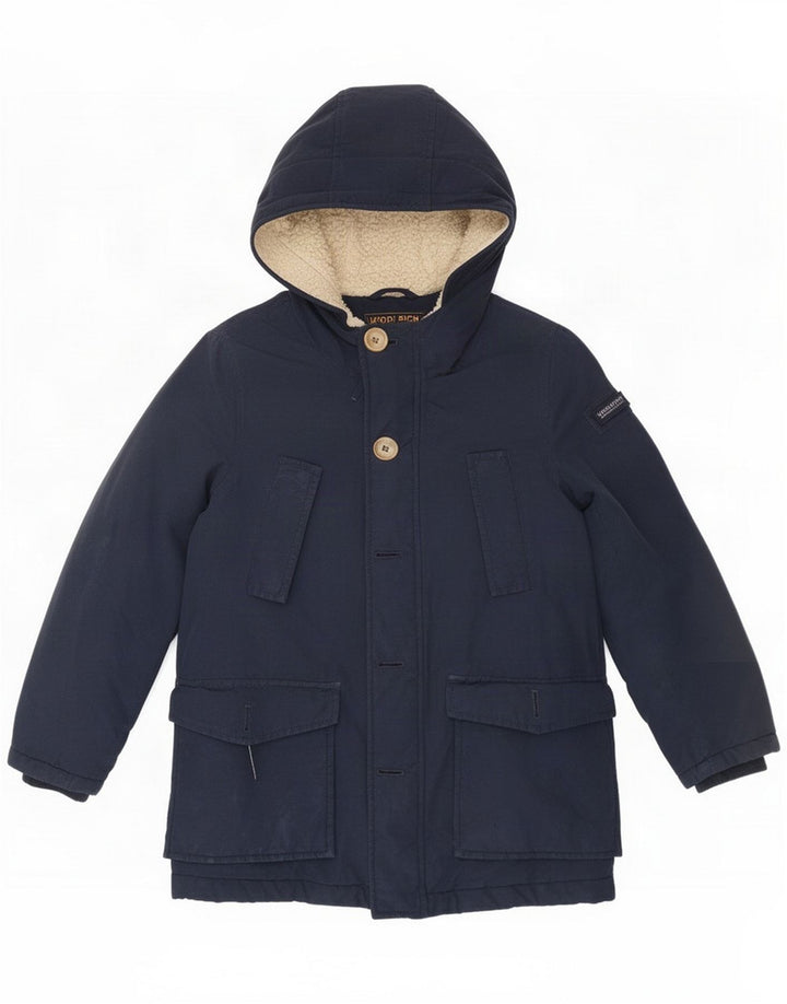 Chaqueta acolchada con capucha Woolrich para niño 7-8 años Azul marino