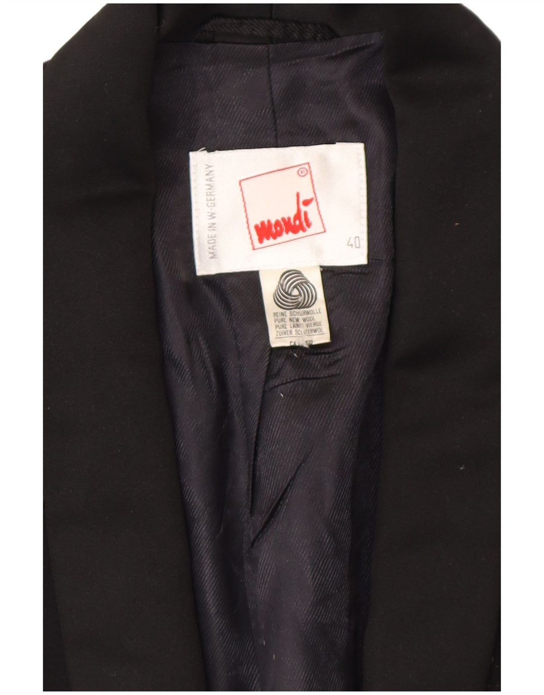 MONDI Chaqueta tipo blazer de 1 botón para mujer EU 40 Mediana Lana floral negra