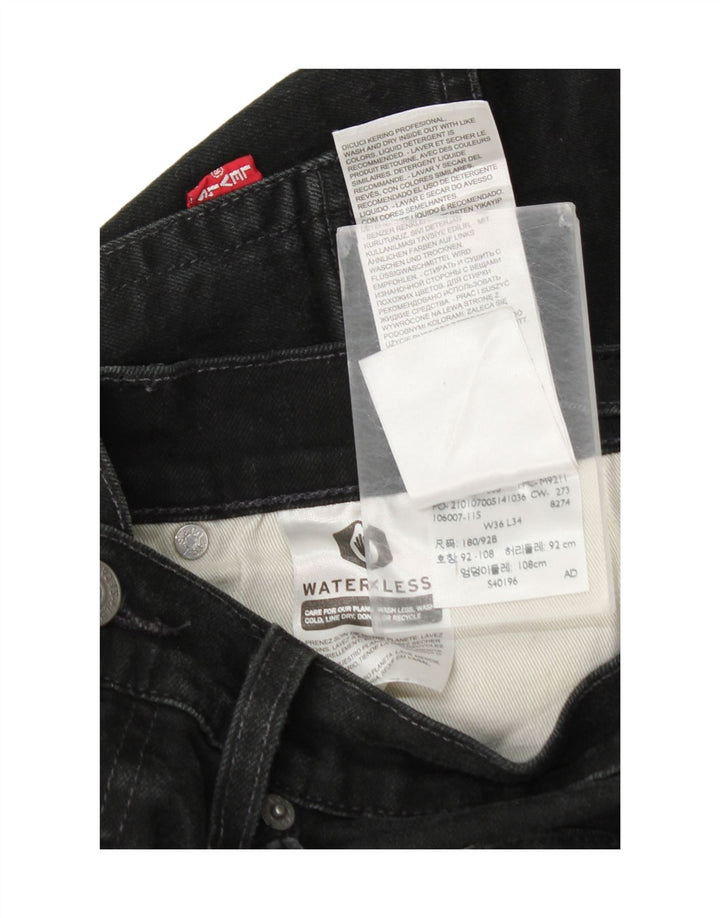 Levi's Vaqueros rectos 514 para hombre W36 L34 Algodón negro