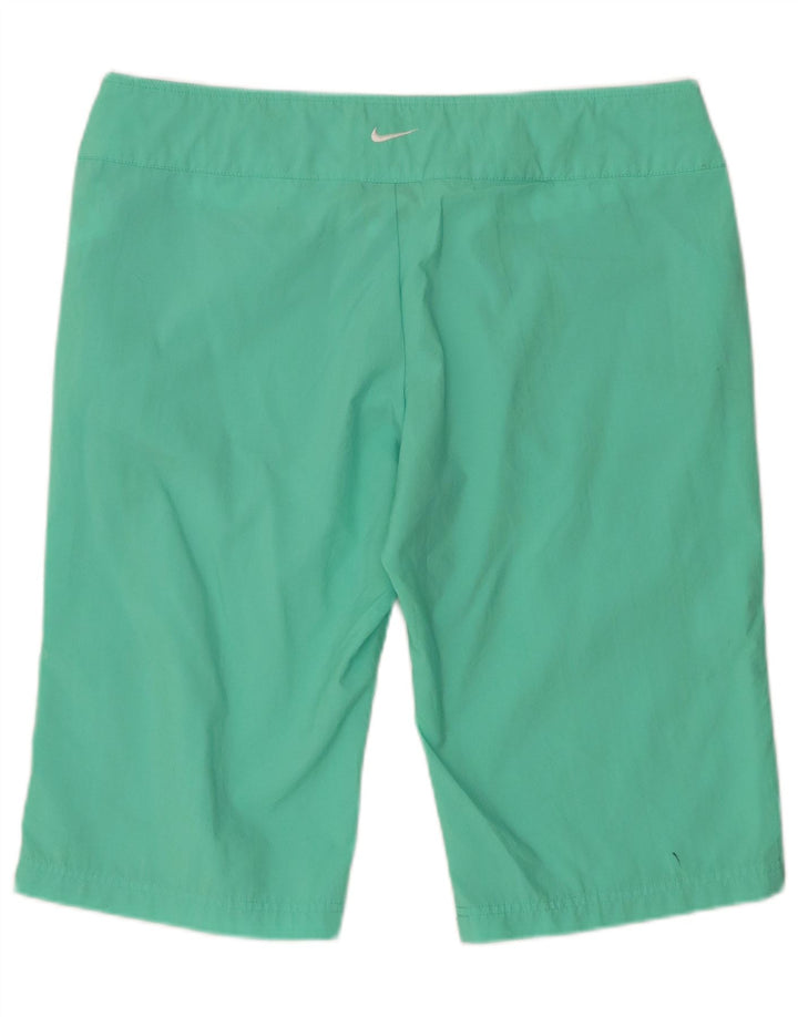 NIKE Bermudas para mujer US 12/14 grande W34 poliéster turquesa