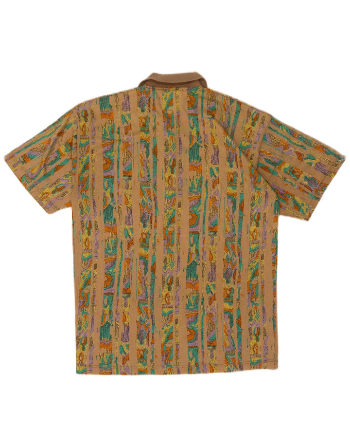 Polo Tobia System Hombre Algodón Geométrico Beige Medio