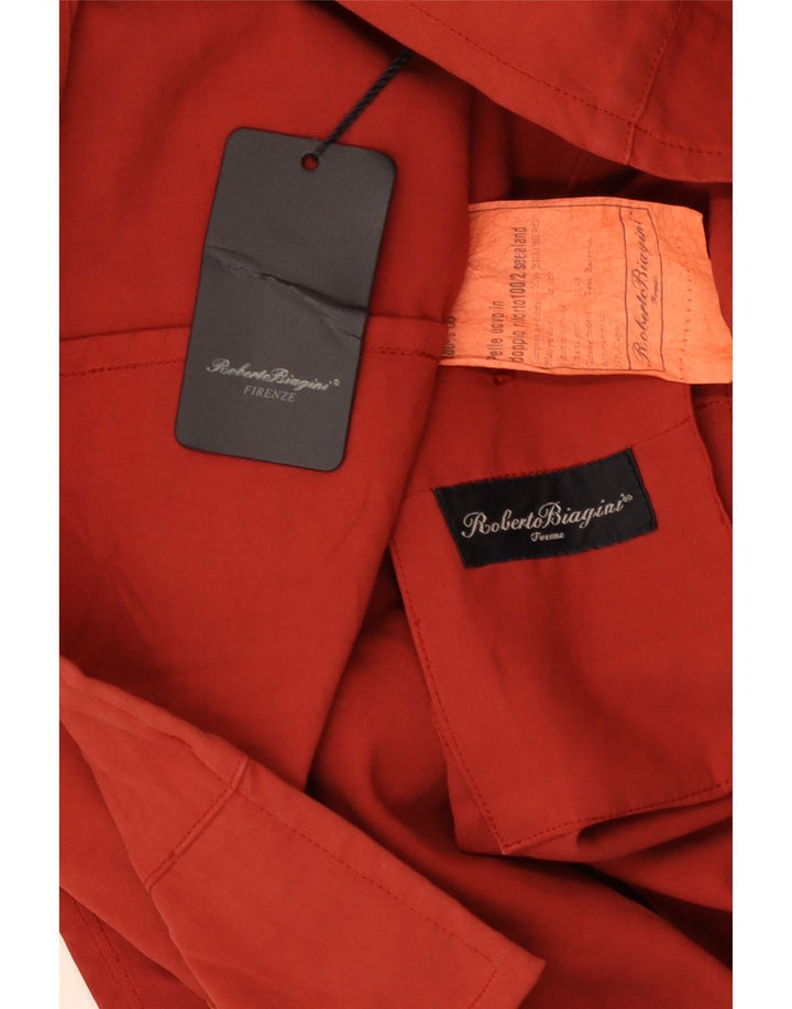 Roberto Biagini Chaqueta utilitaria para hombre IT 54 2XL Algodón rojo