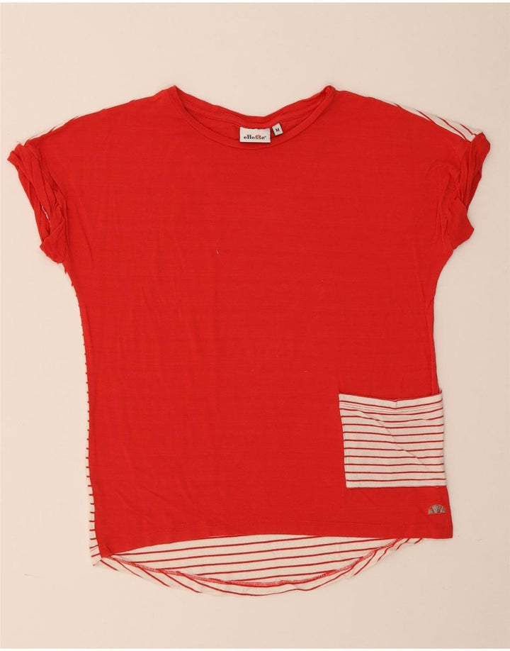 Camiseta Ellesse para mujer Top UK 44 Viscosa a rayas rojas medianas