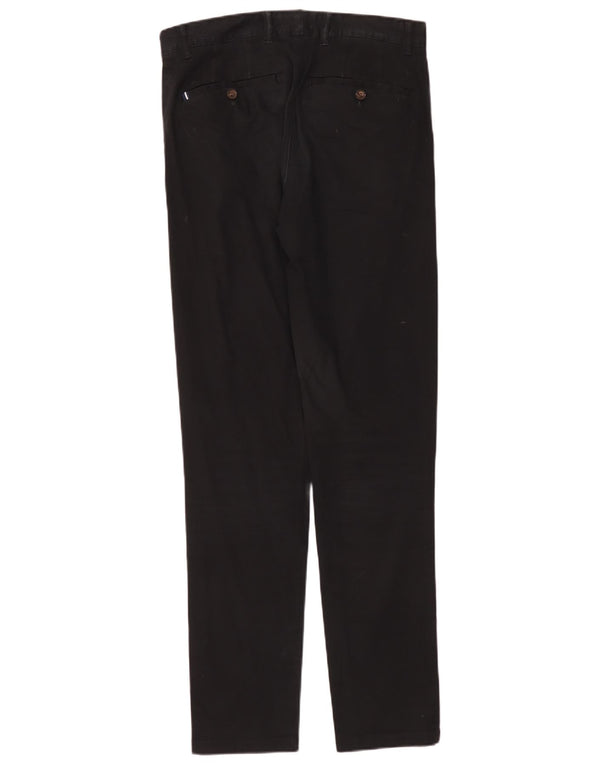 Crew Clothing Pantalones chinos ajustados para hombre W34 L34 Algodón negro