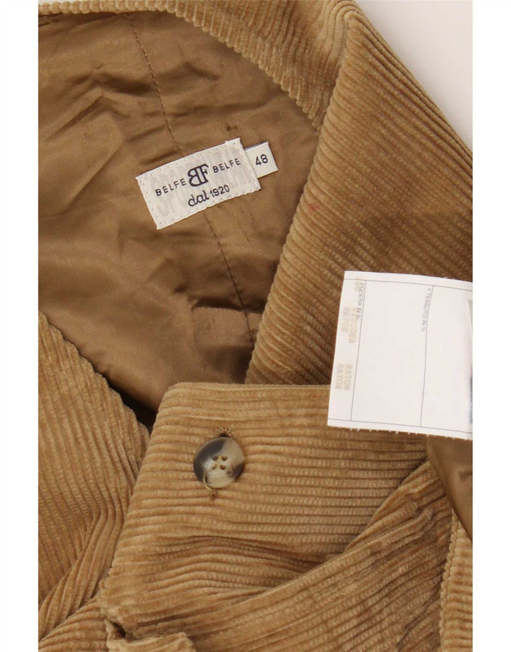 Belfe Chaleco de pana para mujer IT 48 XL Rayón marrón