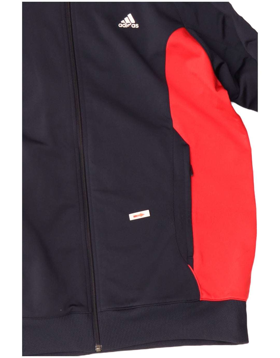 Adidas - Chaqueta de chándal para hombre, talla 42/44, poliéster, color azul marino