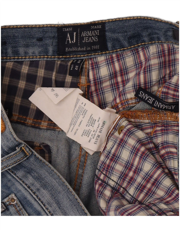 Vaqueros Armani Hombre Rectos W32 L28 Algodón Azul