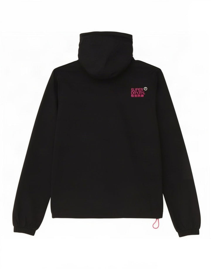 Superdry Chaqueta Cortavientos Con Capucha Para Mujer UK 46 Grande Poliéster Negro