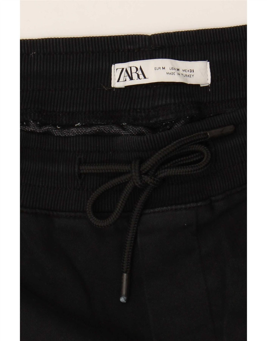 Zara Hombre Joggers Chinos Pantalones Medianos W31 L26 Negro