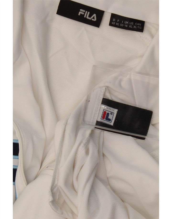 Fila - Chaqueta de chándal gráfica para mujer, talla 40, color blanco
