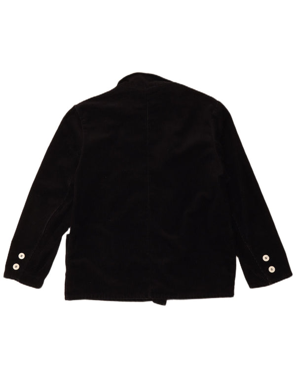 Vintage hombres doble pecho pana Blazer chaqueta Reino Unido 40 grande negro