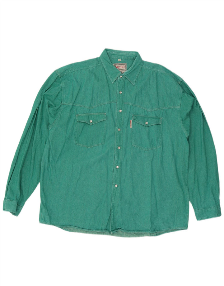 Melville Camisa Hombre 2XL Algodón Verde
