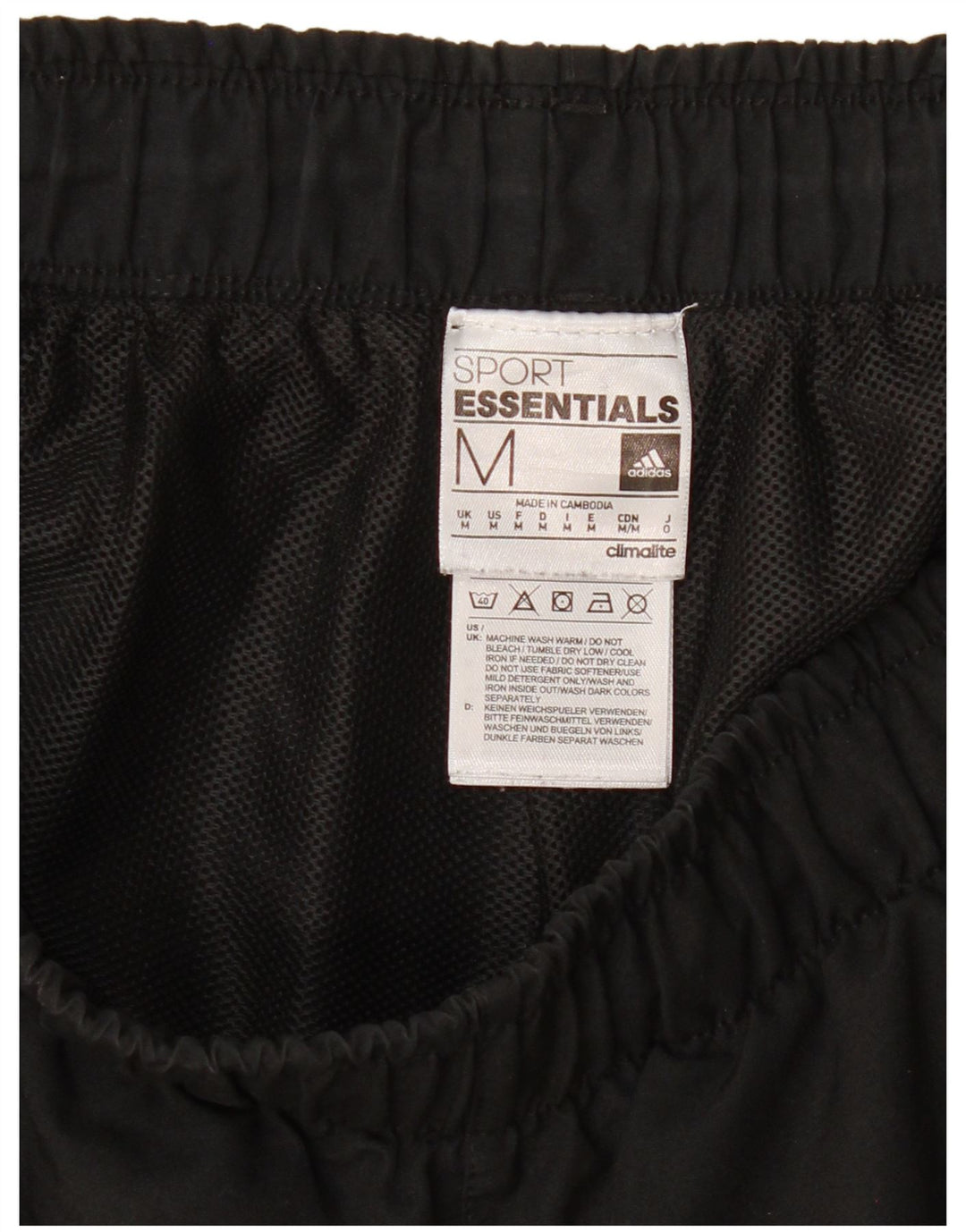 Pantalones cortos deportivos ADIDAS Climalite para hombre Poliéster negro mediano