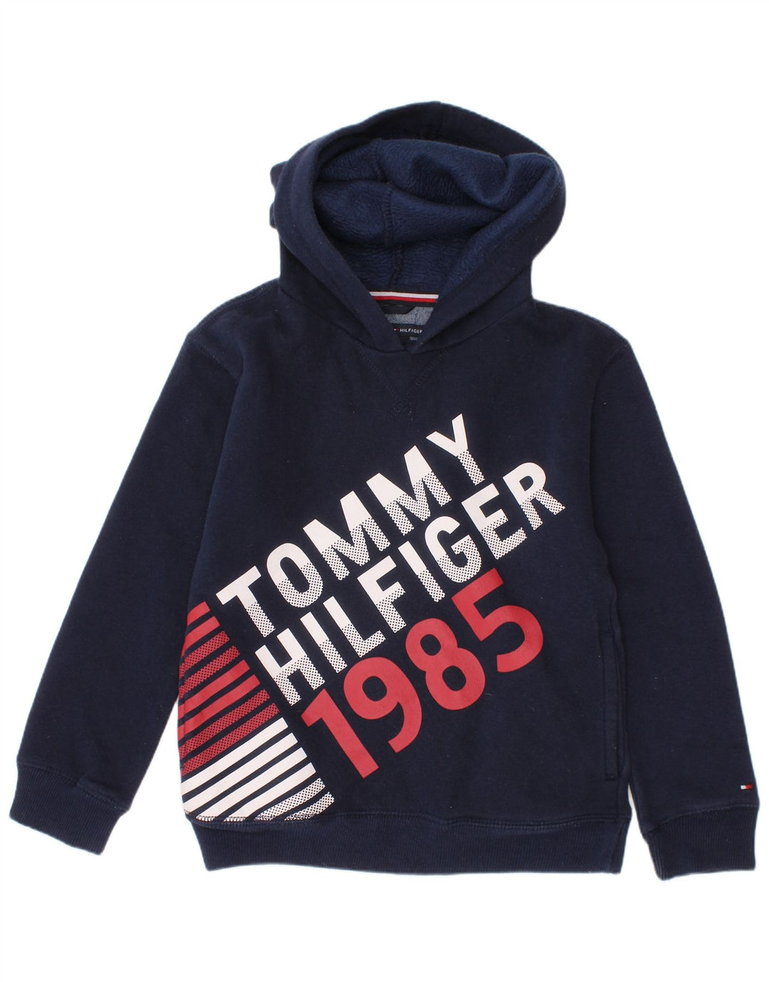 TOMMY HILFIGER Jersey con capucha gráfica para niños 5-6 años Algodón azul marino
