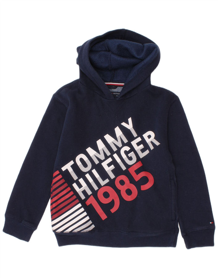 TOMMY HILFIGER Jersey con capucha gráfica para niños 5-6 años Algodón azul marino