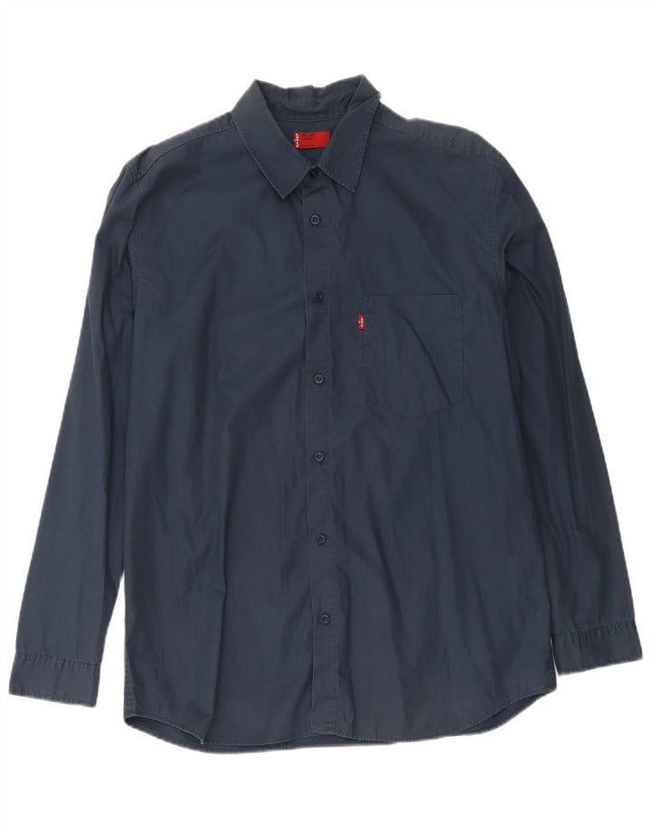 Camisa Levi's para hombre grande de algodón azul marino