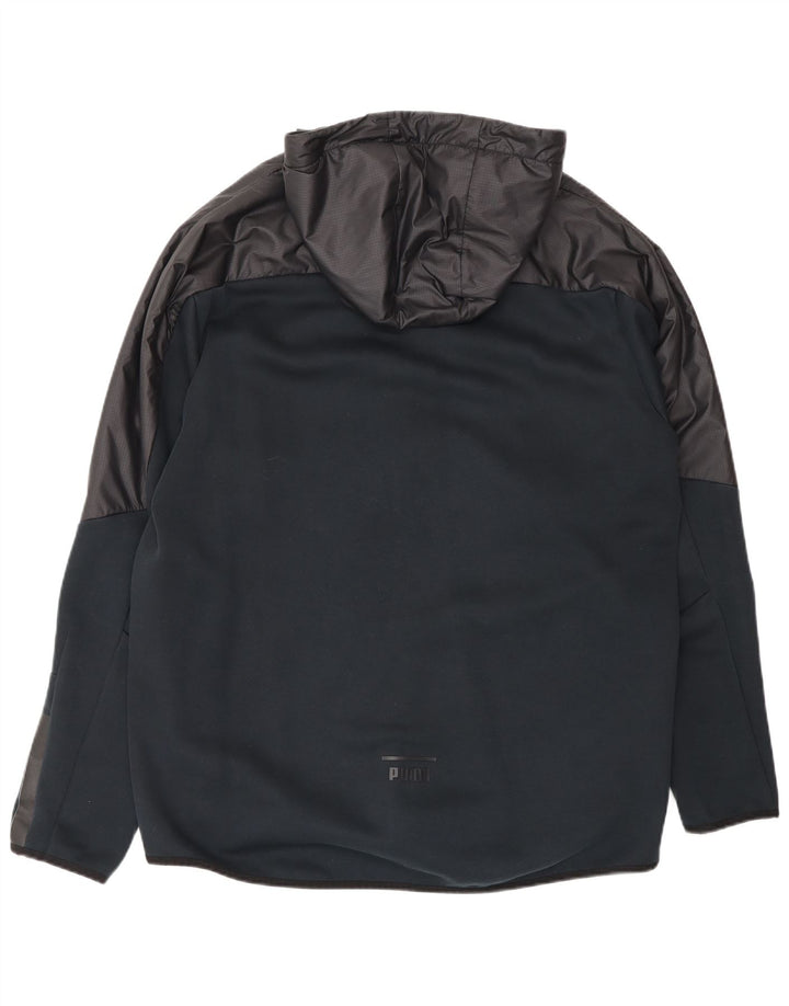 Puma Chaqueta de chándal con capucha para hombre, talla grande, color negro
