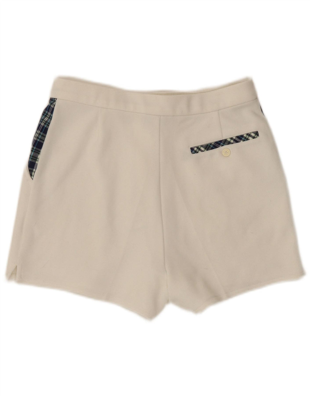 Pantalones cortos chinos Lacoste para hombre Talla 38 Pequeño W28 Poliéster a cuadros blancos