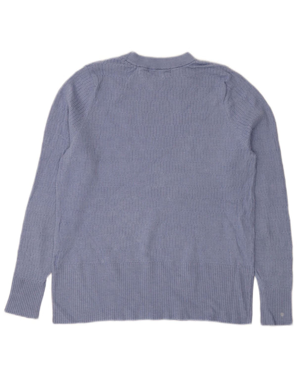 Marks & Spencer Jersey de Cuello Redondo para Mujer UK 40 XL Viscosa Azul