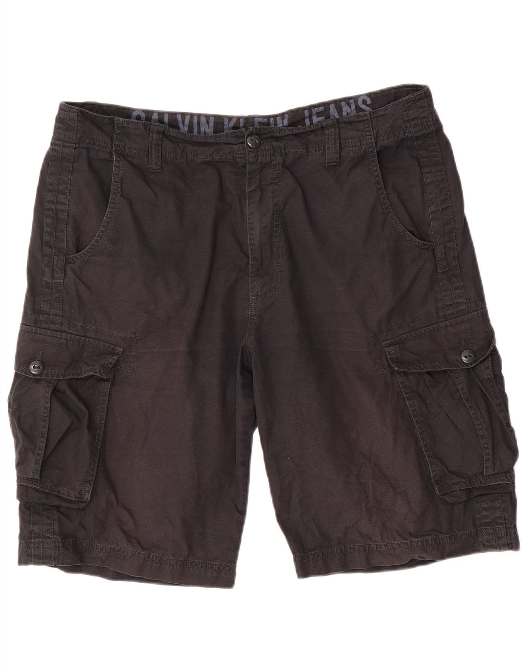 CALVIN KLEIN Shorts cargo para hombre W36 Grande Algodón negro