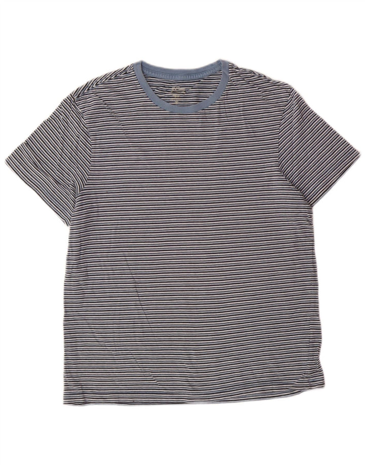 J. CREW Camiseta para mujer Top UK 44 Azul medio Rayas
