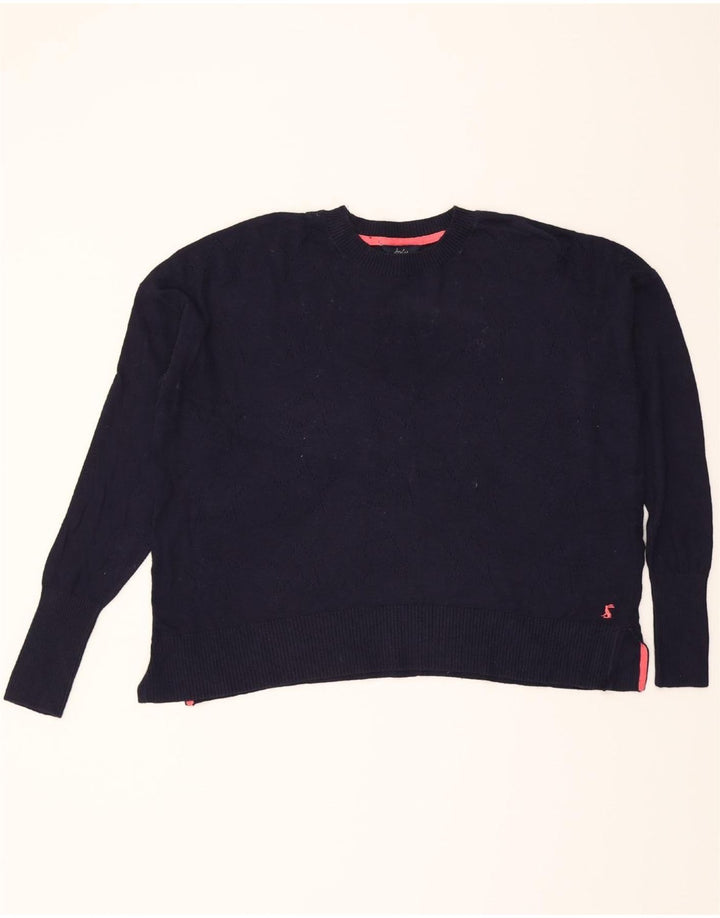 JOULES Womens Oversized Crew Neck Jumper Sweater UK 12 Medium Navy Blue Vintage Joules and Second-Hand Joules from Messina Hembry 