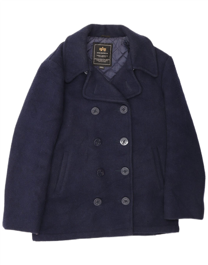 Alpha Industries Chaquetón extragrande para mujer UK 10 Small Lana azul marino