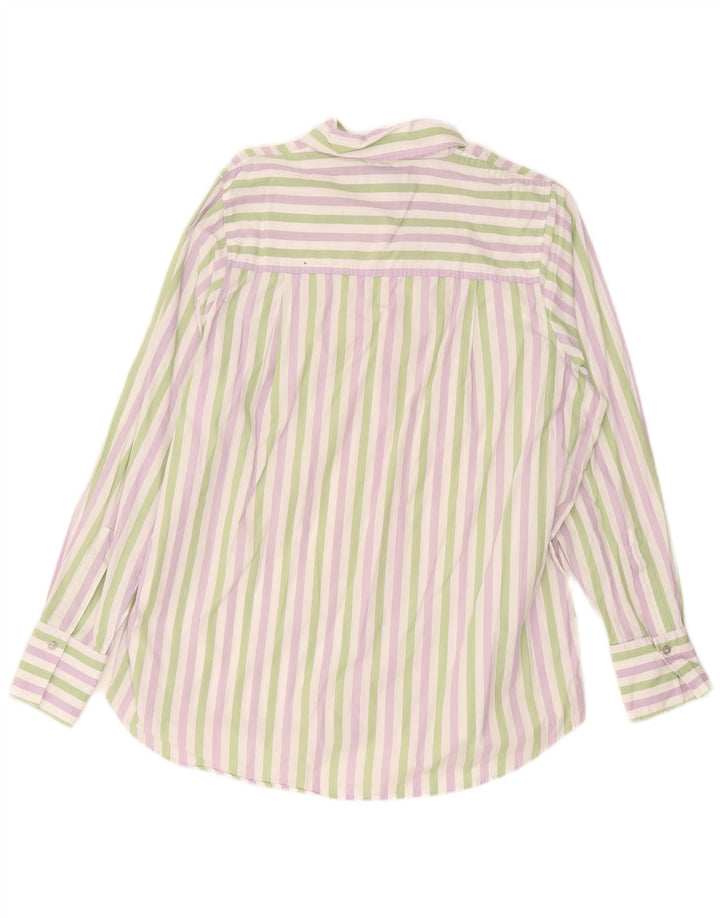 Nicole Farhi Camisa para mujer UK 44 Mediana Algodón a rayas multicolor