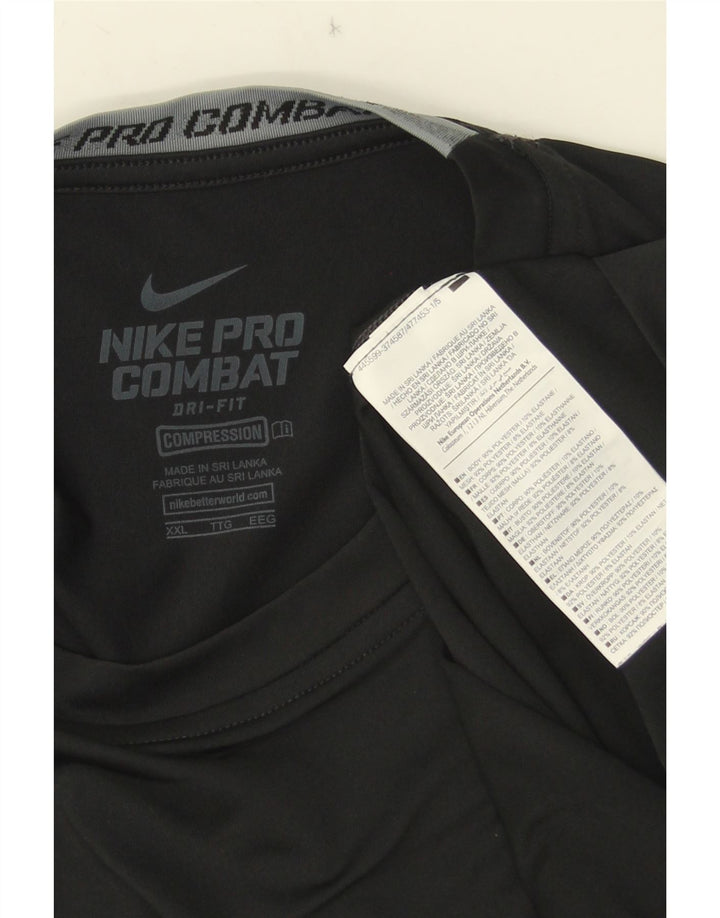 NIKE Camiseta gráfica Dri Fit para hombre Top 2XL Poliéster negro