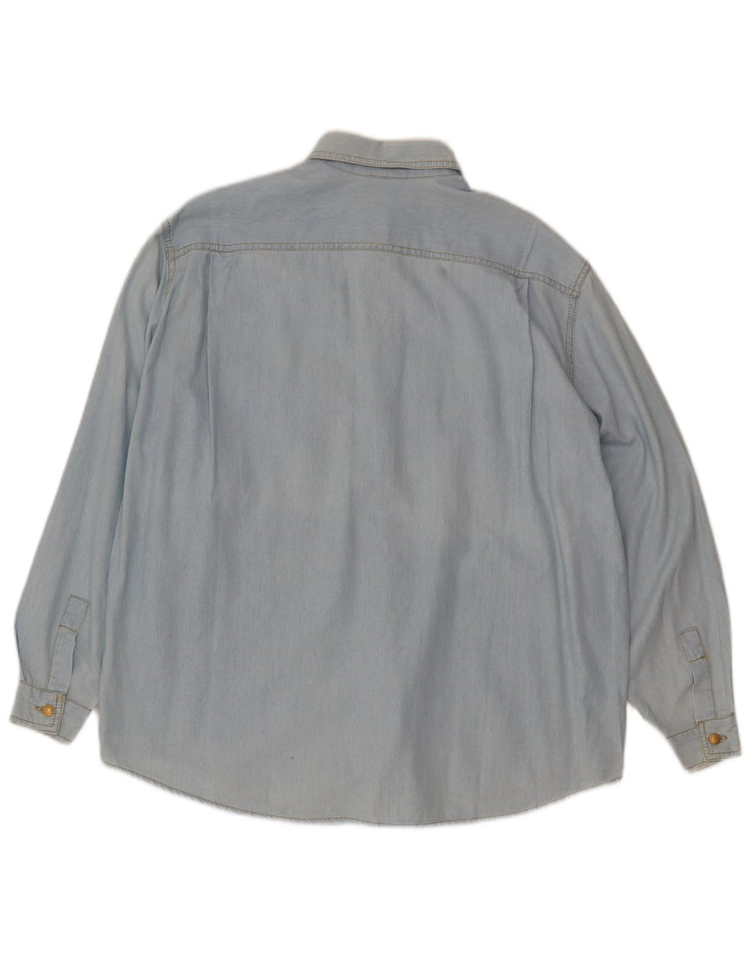 Camisa Vaquera Extragrande Mujer Roccobarocco IT 42 Azul Medio Algodón