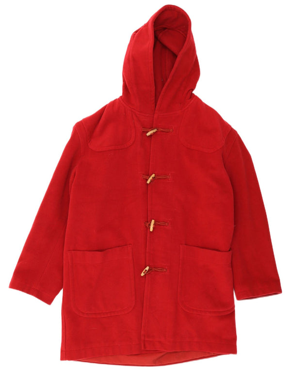 Sisley Trenca extragrande con capucha para mujer, talla 40, talla grande, lana roja