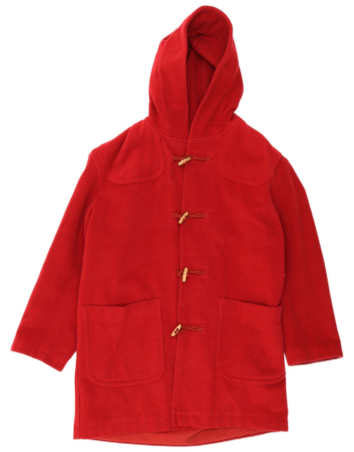 Sisley Trenca extragrande con capucha para mujer, talla 40, talla grande, lana roja
