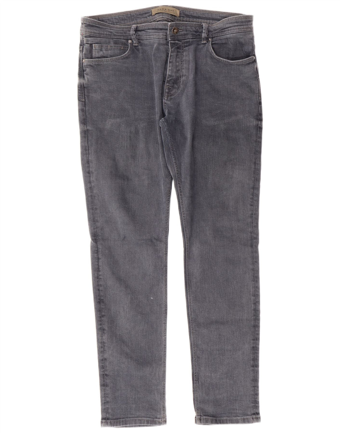 ZARA Vaqueros Slim para Hombre EU 44 Large W34 L30 Algodón Azul