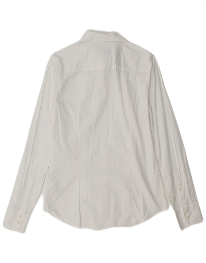 J. Crew Camisa delgada para mujer US 8 Mediana Algodón blanco