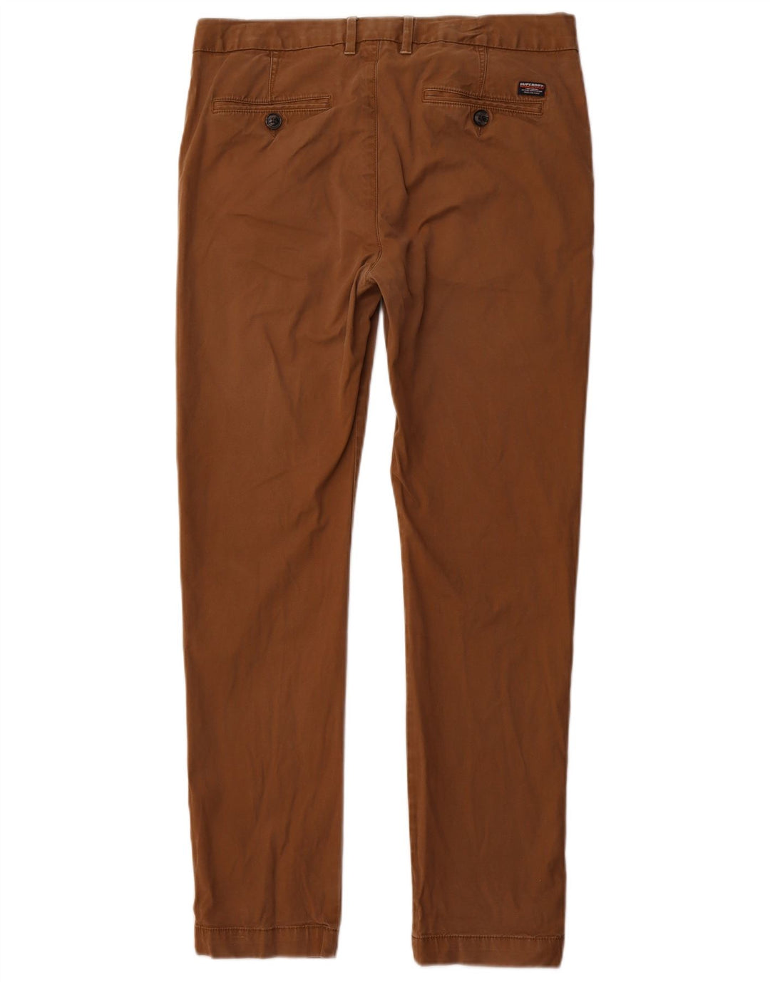 SUPERDRY Pantalón chino ajustado para hombre Medium W32 L31 Algodón marrón