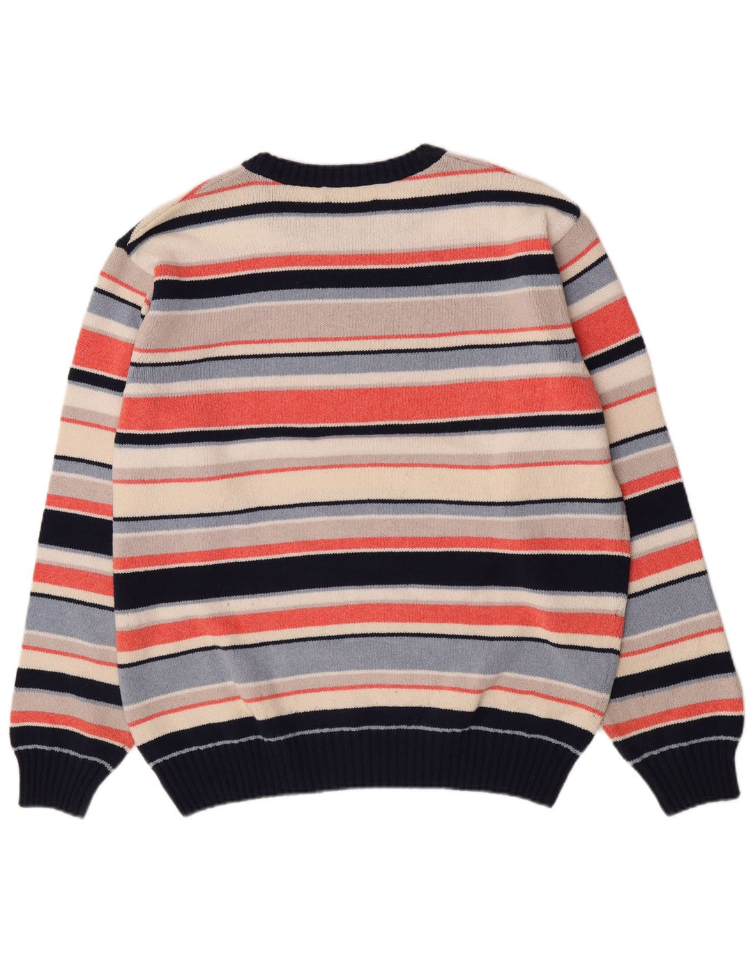 Il Granchio Jersey con Cuello Redondo para Hombre, Jersey Grande, Rayas Multicolores