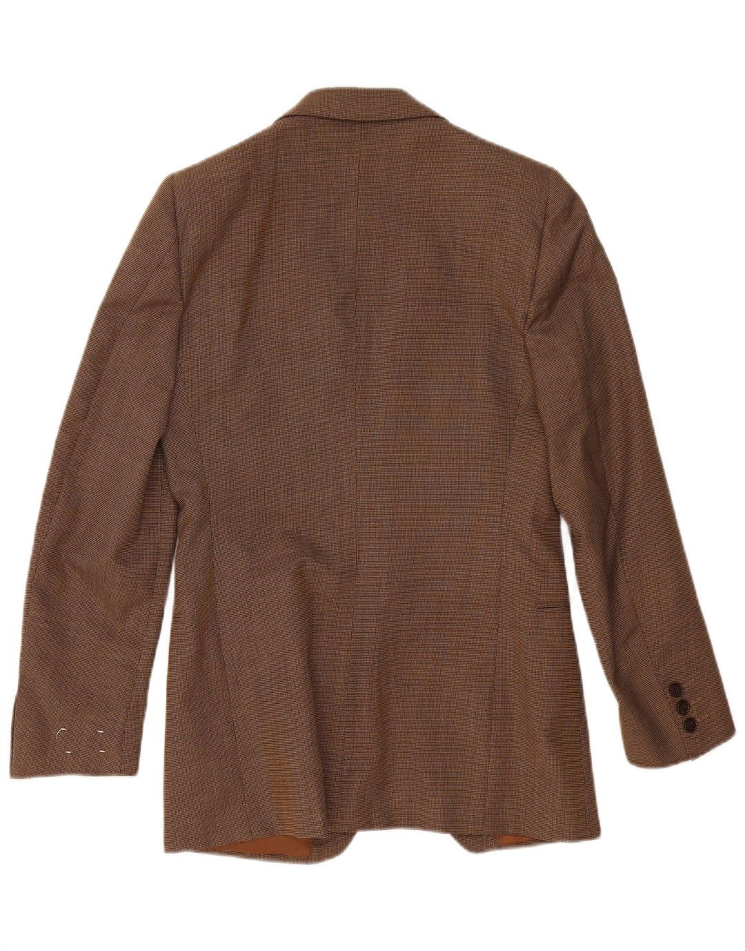 Vintage Hombres 2 Botones Blazer Chaqueta IT 48 Poliéster Marrón Medio
