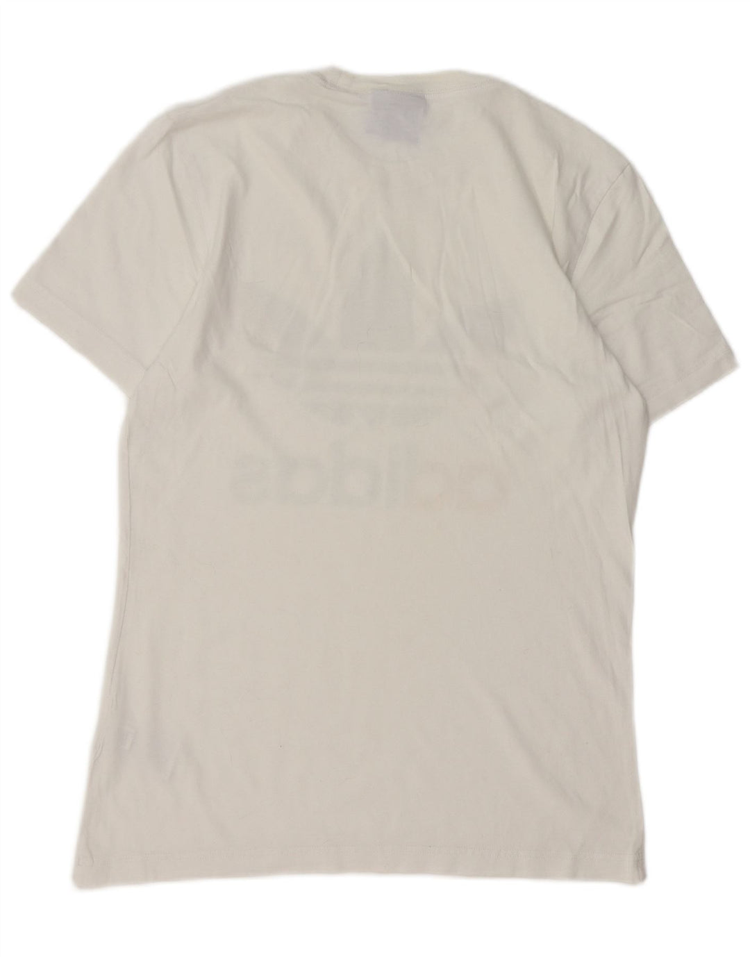 ADIDAS Mens Graphic T-Shirt Top Medium White Cotton