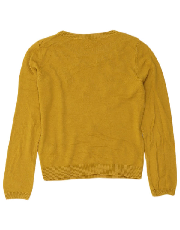 Marks & Spencer Suéter Corto con Cuello Barco para Mujer UK 8 Small Amarillo