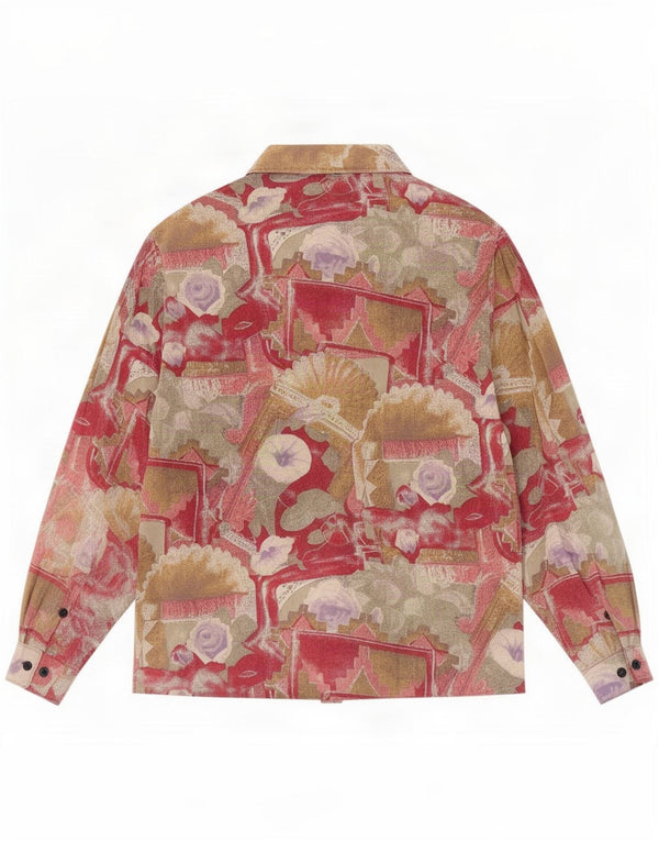 Vintage mujer camisa blusa Reino Unido 18 XL multicolor floral