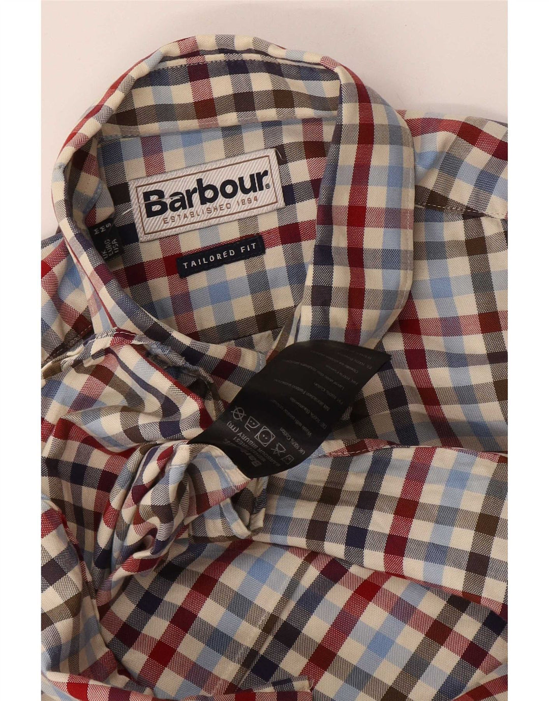Barbour Camisa Entallada De Algodón A Cuadros Multicolor Mediana Hombre