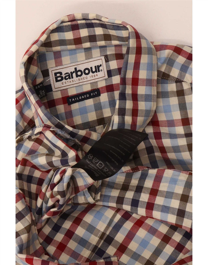 Barbour Camisa Entallada De Algodón A Cuadros Multicolor Mediana Hombre