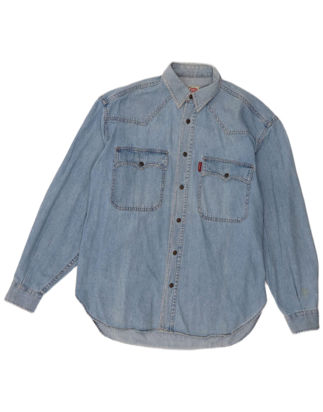 Cassuci Camisa Vaquera Hombre Pequeña Algodón Azul