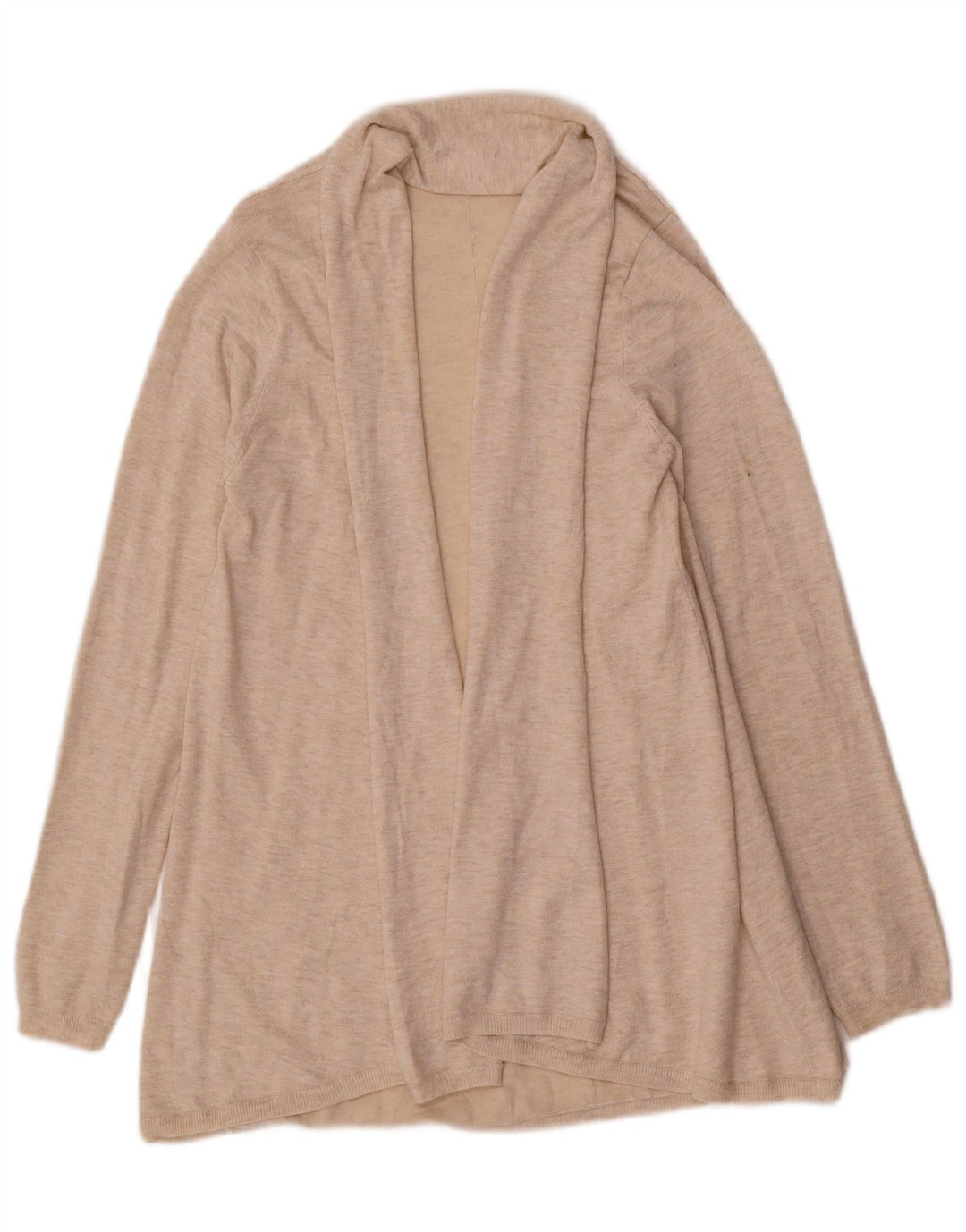 ZARA Suéter tipo cárdigan abierto para mujer UK 44 Large Beige