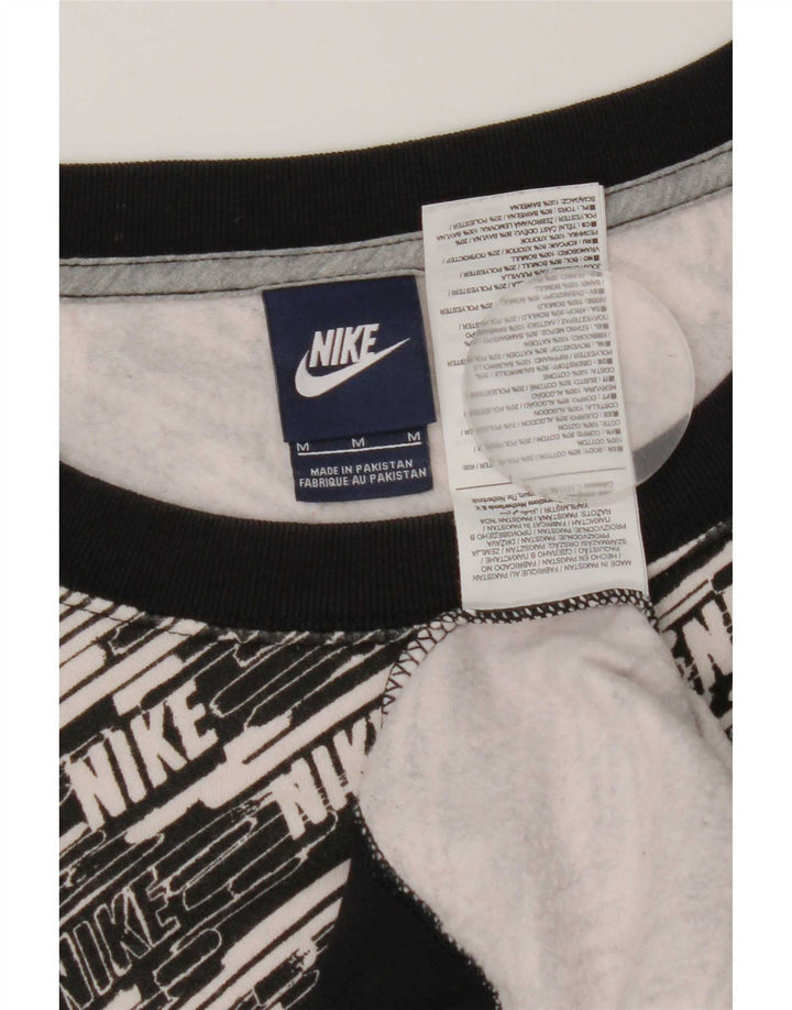 Nike - Sudadera gráfica para mujer, talla 40, talla mediana, algodón negro