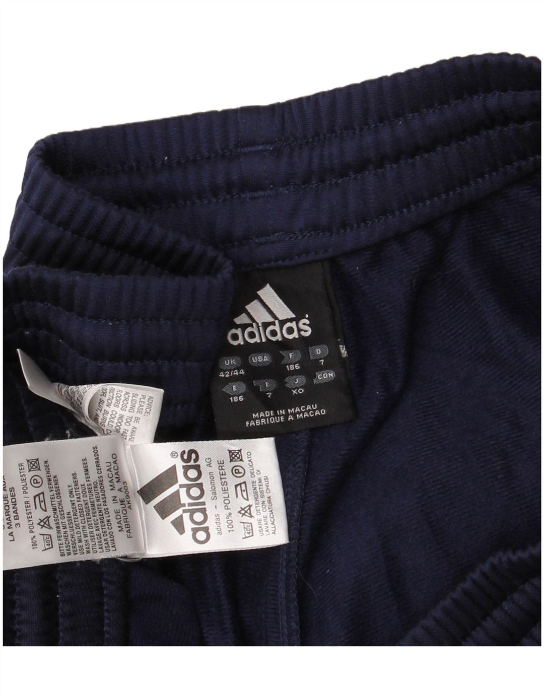 ADIDAS Pantalones de chándal para hombre UK 42/44 Large Azul marino Poliéster