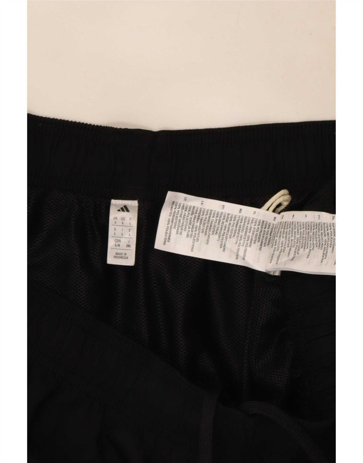 Adidas - Pantalones cortos deportivos para hombre, talla grande, poliéster negro