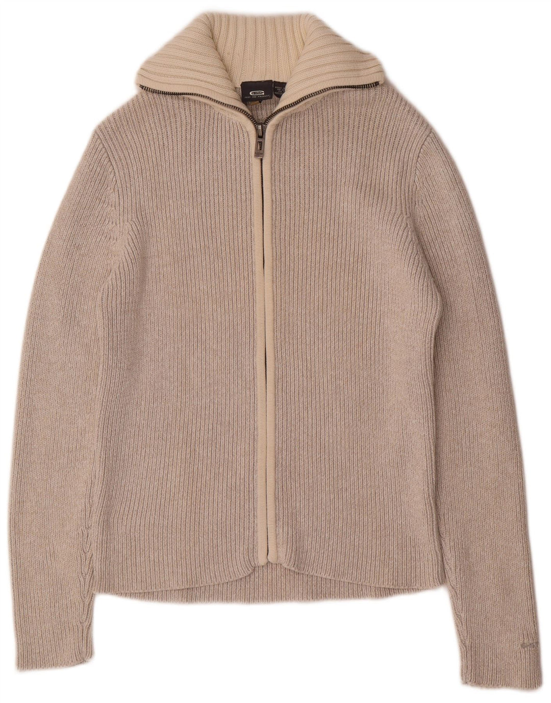G-Star Hombre Cárdigan Gráfico Suéter De Algodón Beige Medio
