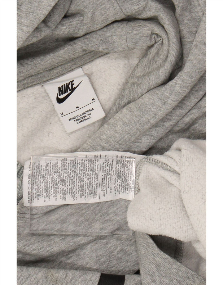 Nike Jersey con capucha y estampado gráfico de algodón moteado en gris medio