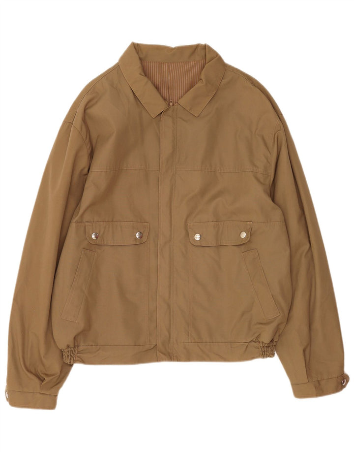 Vintage hombres chaqueta utilitaria Reino Unido 40 marrón grande